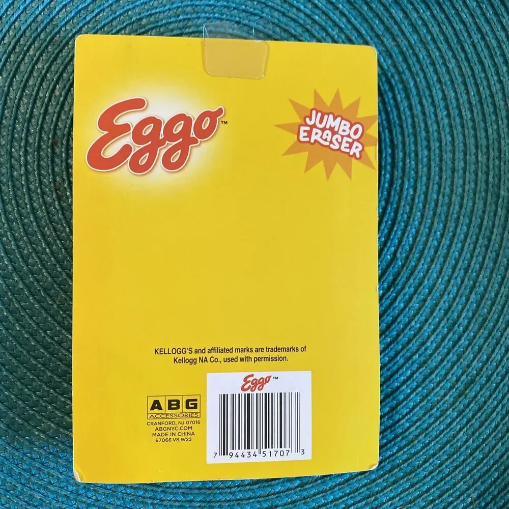 ERASER Kelloggs EGGO Waffles Homestyle Box JUMBO Eraser School Supply Education
